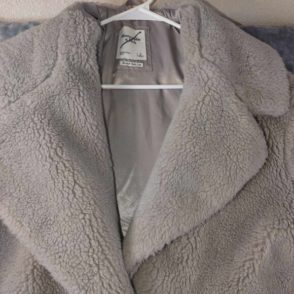 Abercrombie & Fitch The A&F Teddy Coat FLaw S Grunge Mob Wife Heavy Maximalism - Picture 4 of 9